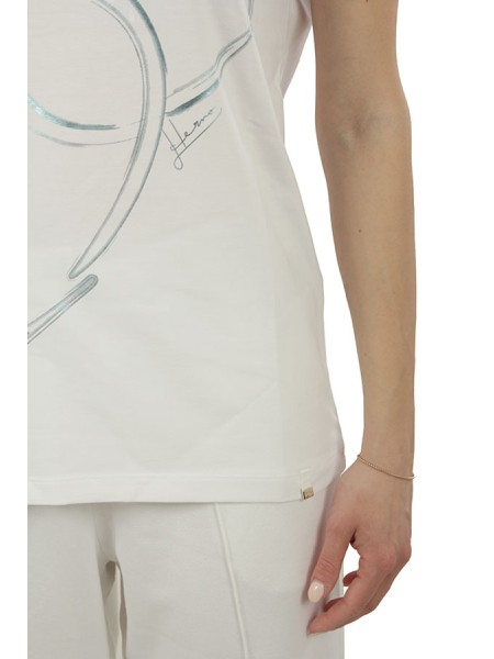 T-Shirt Herno Interlock Bianco/Azzurro